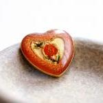 Vintage Enameled Metal Hear..