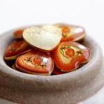 Vintage Enameled Metal Hear..