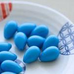 Vintage Opaque Blue Teardro..