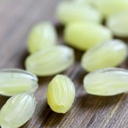 Vintage Lemon Chiffon Givre Glass Beads